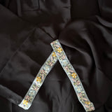 BLACK CLOSED ABAYA WITH STONES - BLUE