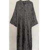 LIMITED EDITION HIBA OPEN ABAYA WITH BUTTONS - DARK GREY