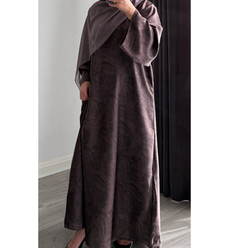 YARA 3.0 CLOSED ABAYA WITH POCKET - MAUVE