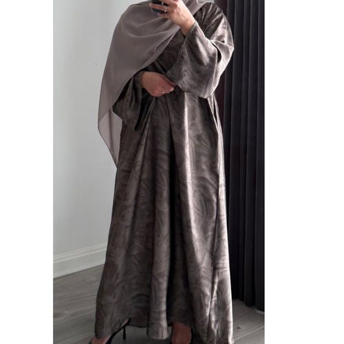 YARA 3.0 CLOSED ABAYA WITH POCKET - STONE