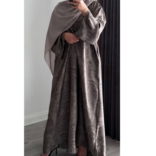 YARA 3.0 CLOSED ABAYA WITH POCKET - STONE