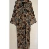 LIMITED EDITION YUSRA 4.0 OPEN ABAYAS WITH BUTTONS  - GREEN MIX