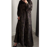 LIMITED EDITION INAYAT PRINTED ABAYA PURPLE MIX