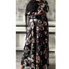 LIMITED EDITION Amara open abaya with buttons - black