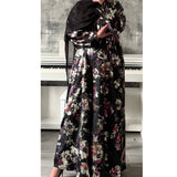 LIMITED EDITION Amara open abaya with buttons - black