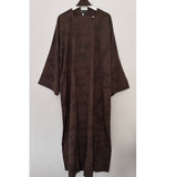 YARA PRINTED CLOSED ABAYA BROWN