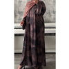 MARBLE PRINT 2.0 OPEN ABAYA WITH BUTTONS - PINK MIX