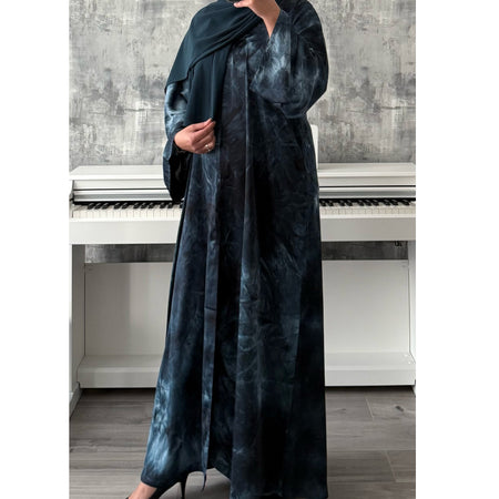 BLUSH HAWA STRIPED ZOOM POCKET ABAYA