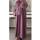 MARWA LACE ABAYA LILAC