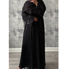 LUXE AMIRA LACE OPEN ABAYA WITH BUTTONS