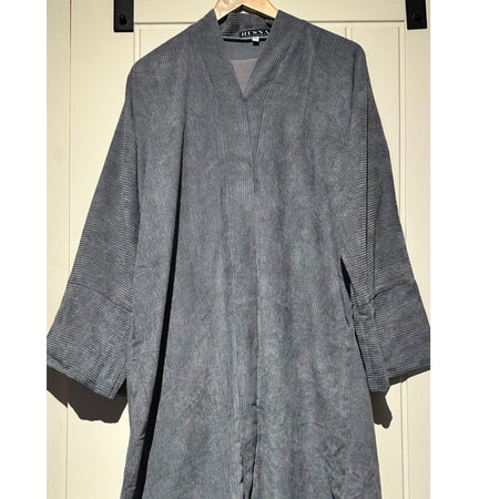 AMBER DARK GREY LACE ABAYA