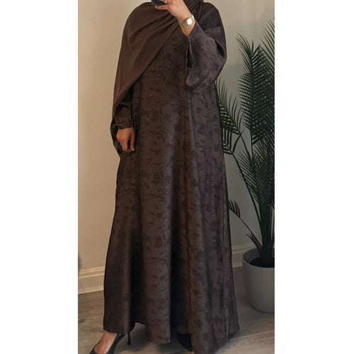 LIMITED EDITION ISRA ABAYA WITH POCKET - BROWN