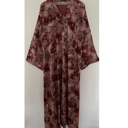 LIMITED EDITION YUSRA 4.0 OPEN ABAYA WITH BUTTONS - PINK