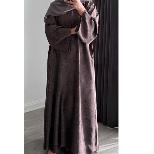 YARA 3.0 CLOSED ABAYA WITH POCKET - MAUVE