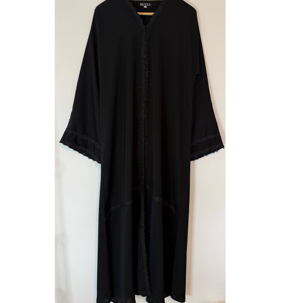 DAISY LACE OPEN ABAYA WITH BUTTONS