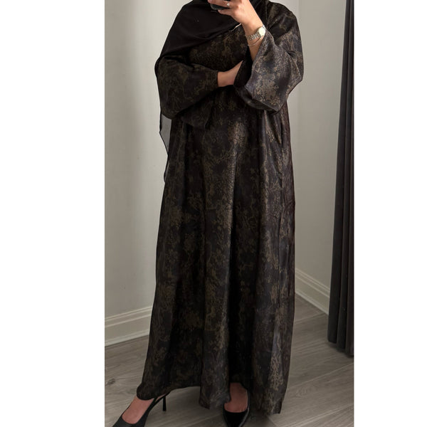 LIMITED EDITION INAYAT PRINTED ABAYA BLUE MIX