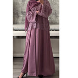 MARWA LACE ABAYA LILAC