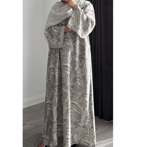 YARA 3.0 CLOSED ABAYA WITH POCKET - OFF WHITE
