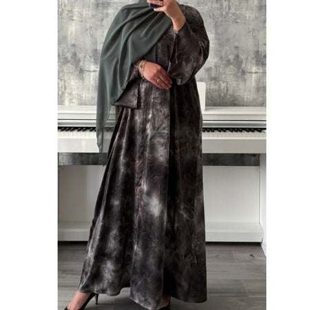 BLUSH HAWA STRIPED ZOOM POCKET ABAYA