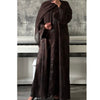 ANEESA FLOWER OPEN ABAYA BROWN