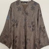 LIMITED EDITION OPEN ABAYA WITH BUTTONS - TAUPE