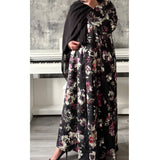 LIMITED EDITION Amara open abaya with buttons - black