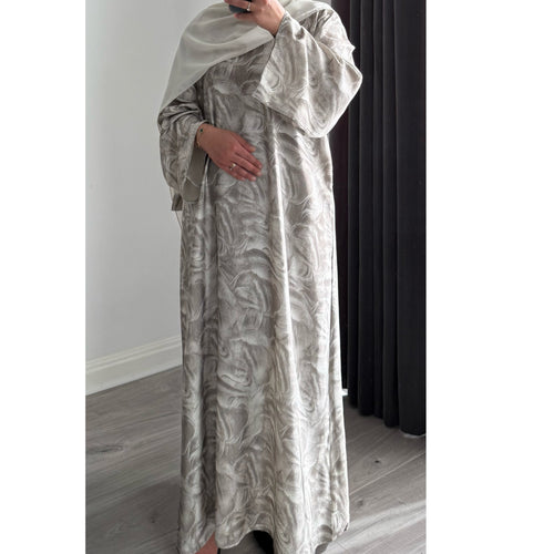 YARA 3.0 CLOSED ABAYA WITH POCKET - OFF WHITE