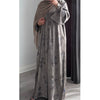 LIMITED EDITION HIBA OPEN ABAYA WITH BUTTONS - TAUPE