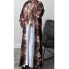 ABSTRACT PRINTED ABAYA BROWN