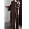YARA 3.0 CLOSED ABAYA WITH POCKET - BEIGE/BROWN