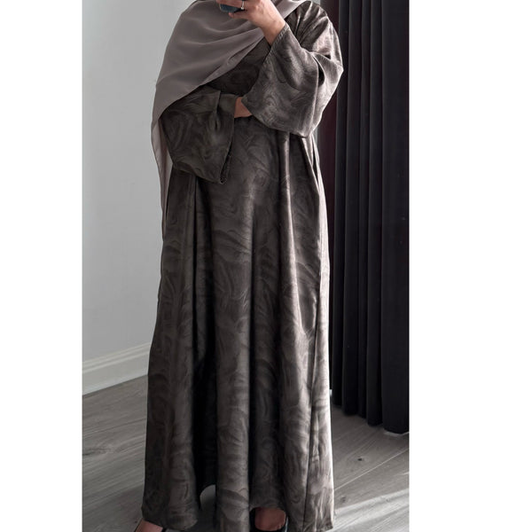 YARA 3.0 CLOSED ABAYA WITH POCKET - STONE