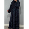 ANEESA FLOWER OPEN ABAYA NAVY