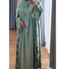 4 PIECE MARBLE PRINT ABAYA JADE GREEN