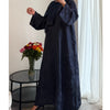 SAFINA - Jacquard closed abaya navy