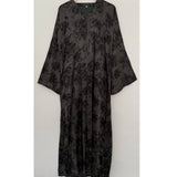 ANEESA FLOWER OPEN ABAYA GREEN