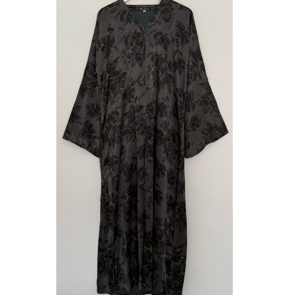 ANEESA FLOWER OPEN ABAYA GREEN