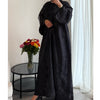 SAFINA - Jacquard print closed abaya black