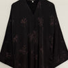 LIMITED EDITION FLOWER PRINTED OPEN ABAYA WITH BUTTONS - LILAC PRINT