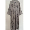 LIMITED EDITION HIBA OPEN ABAYA WITH BUTTONS - GREY