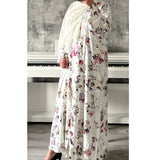 LIMITED EDITION Amara open abaya with buttons - cream