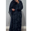 ANEESA FLOWER OPEN ABAYA NAVY