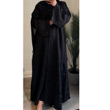LIMITED EDITION JAQUARD OPEN ABAYA WITH BUTTONS