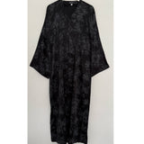 ANEESA FLOWER OPEN ABAYA BLACK