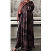 MARBLE PRINT 2.0 OPEN ABAYA WITH BUTTONS - PINK MIX