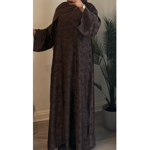 LIMITED EDITION ISRA ABAYA WITH POCKET - BROWN
