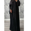 SIYAANA OPEN LACE ABAYA WITH BUTTONS