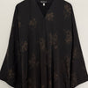LIMITED EDITION FLOWER PRINTED OPEN ABAYA WITH BUTTONS - BROWN PRINT