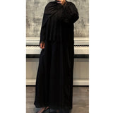 MARWA LACE ABAYA BLACK