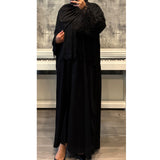 MARWA LACE ABAYA BLACK