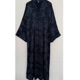 ANEESA FLOWER OPEN ABAYA NAVY